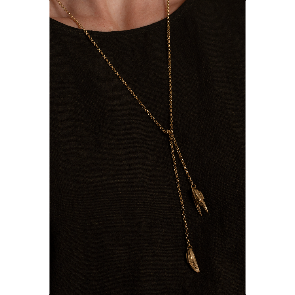 Gold Crab Claw Necklace