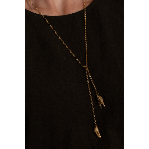 Gold Crab Claw Necklace