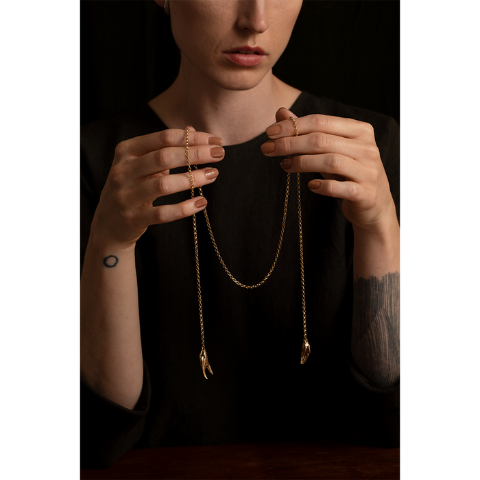 Gold Crab Claw Necklace