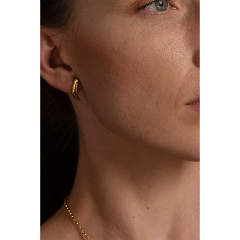 Gold Langoustine Claw Earrings